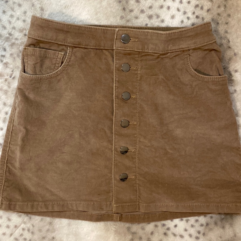 Button-up Corduroy Skirt